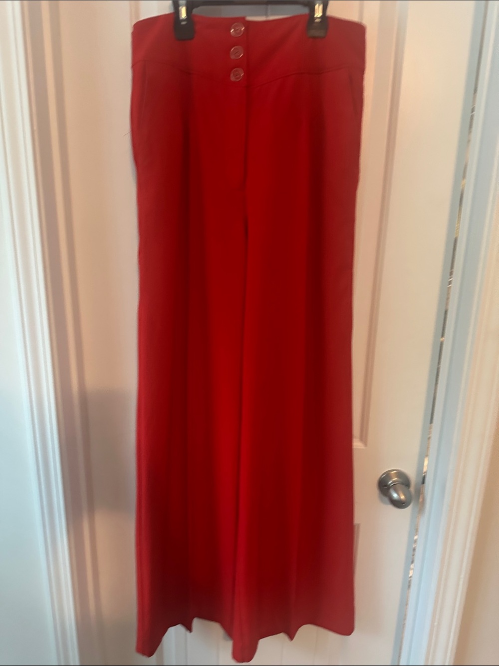 New York & Company Red High Waisted Wide-Leg Pants